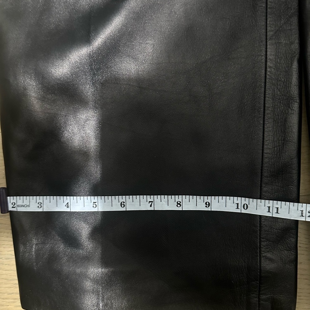 Alexander Wang Leather Wide Leg Embossed Trousers Women Size 0 - Picture 5 of 14
